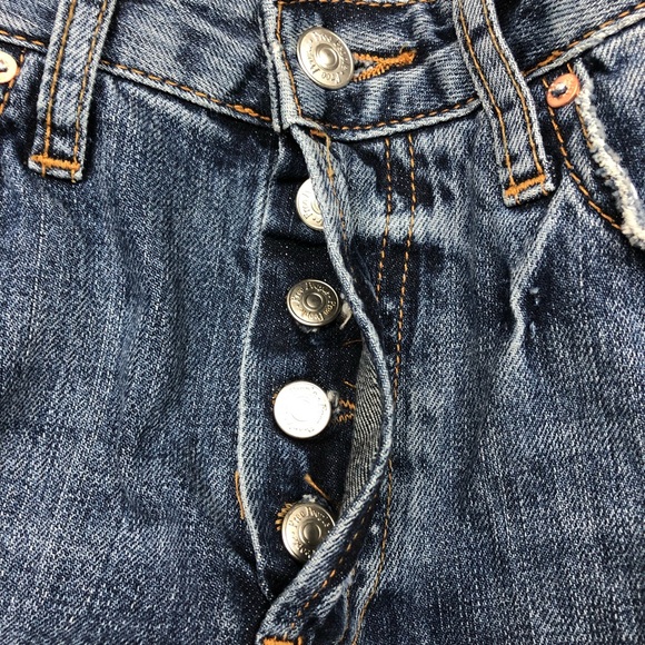 SOLD NWT Free People Boyfriend Distressed Jeans 24 - Picture 6 of 8